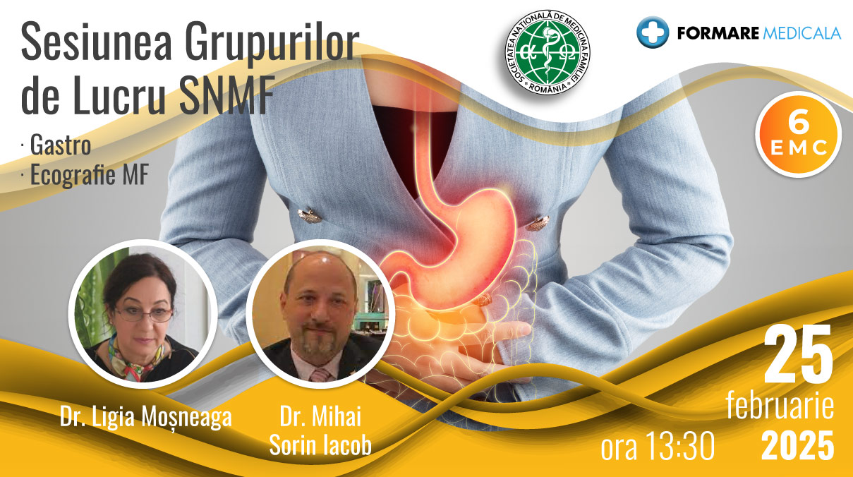 Sesiunea Grupurilor de Lucru SNMF GastRO / EcografiaMF a fost urmarita de peste 3000 de colegi